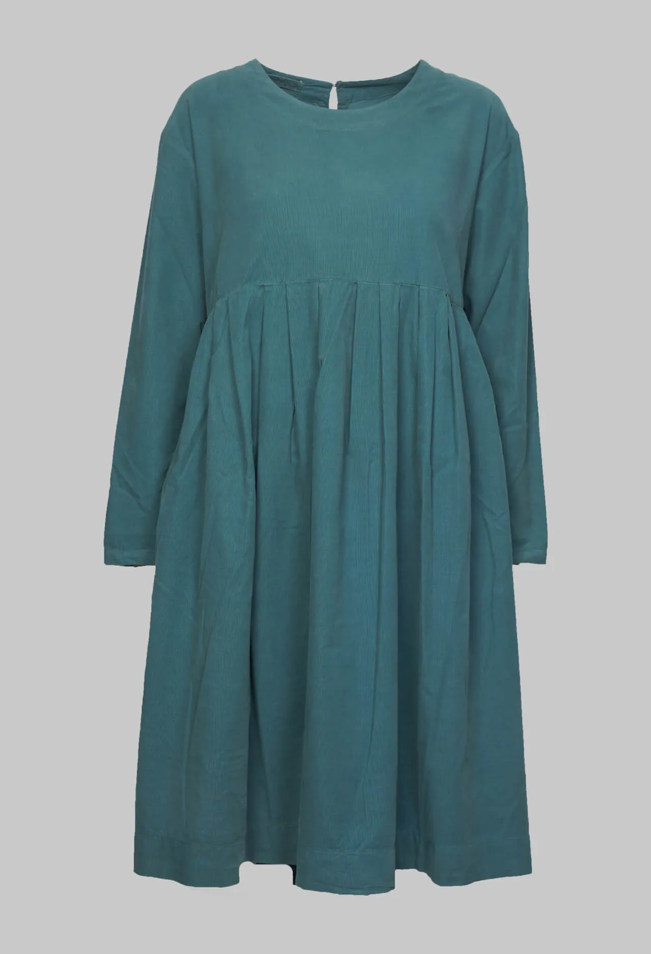 Long Sleeve Dress with Pleated Waist in Lotus