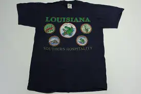 Louisiana Southern Hospitality Vintage 90's Yard Dog Jerzees USA Tourist T-Shirt