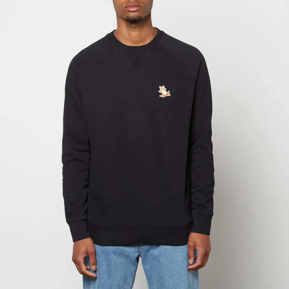 Maison Kitsuné Unisex Chillax Fox Patch Classic Sweatshirt - Black - S | Coggles