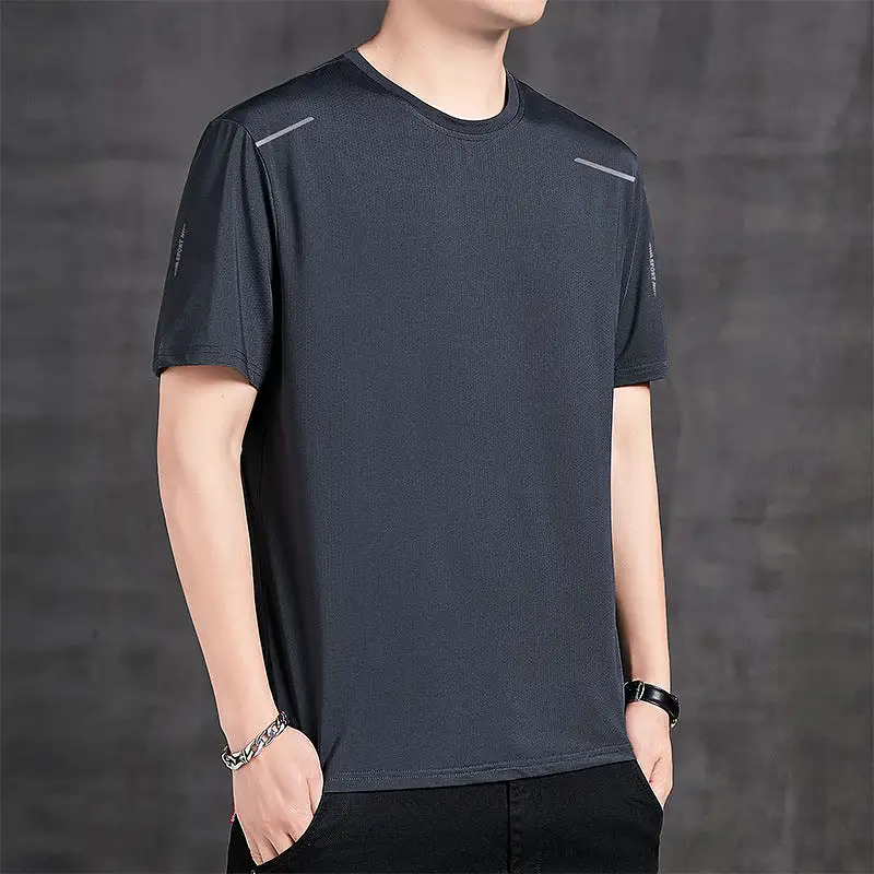 Men's dad wear summer thin sports short-sleeved t-shirt