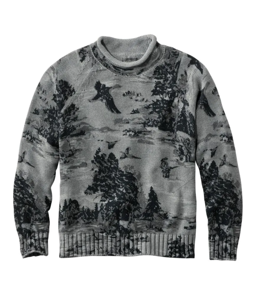 Men's Signature Organic Cotton Rollneck Sweater, Print