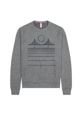 Minimal Bridge Unisex Crewneck Sweatshirt - Grey