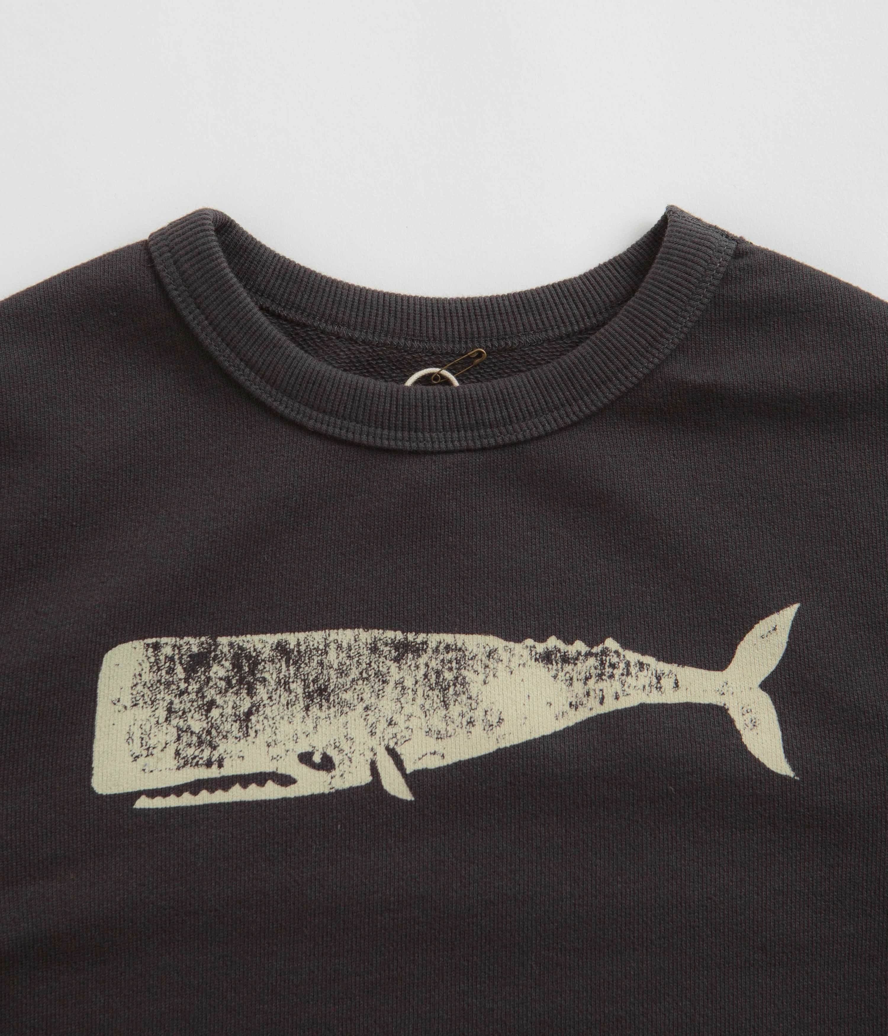 Mollusk Kids Whale Crewneck Sweatshirt - Faded Navy