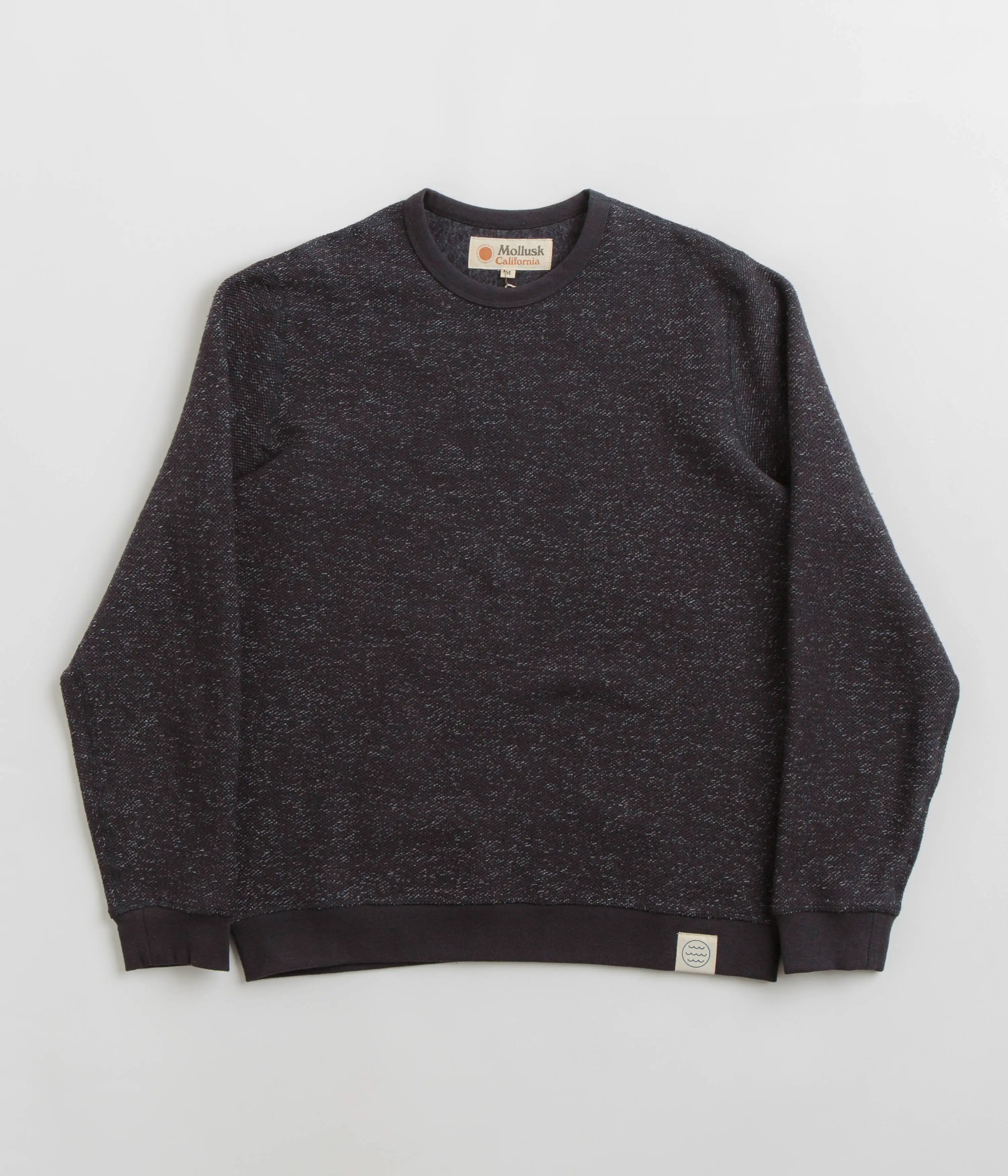 Mollusk Wave Patch Crewneck Sweatshirt - Faded Navy