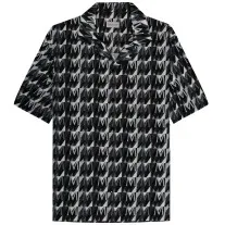 Moncler Monogramed SS Shirt Black