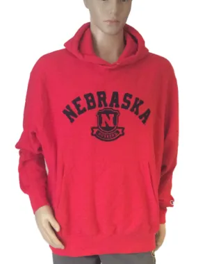 Nebraska Cornhuskers Champion Red Long Sleeve Pullover Hoodie Sweatshirt (L)