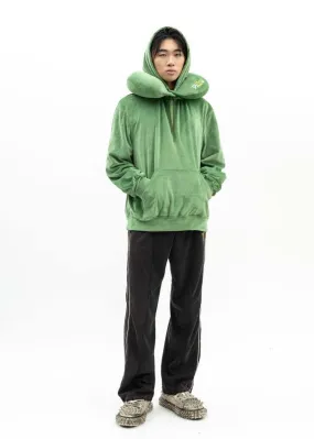 NECK PILLOW HOODIE sweater - GREEN