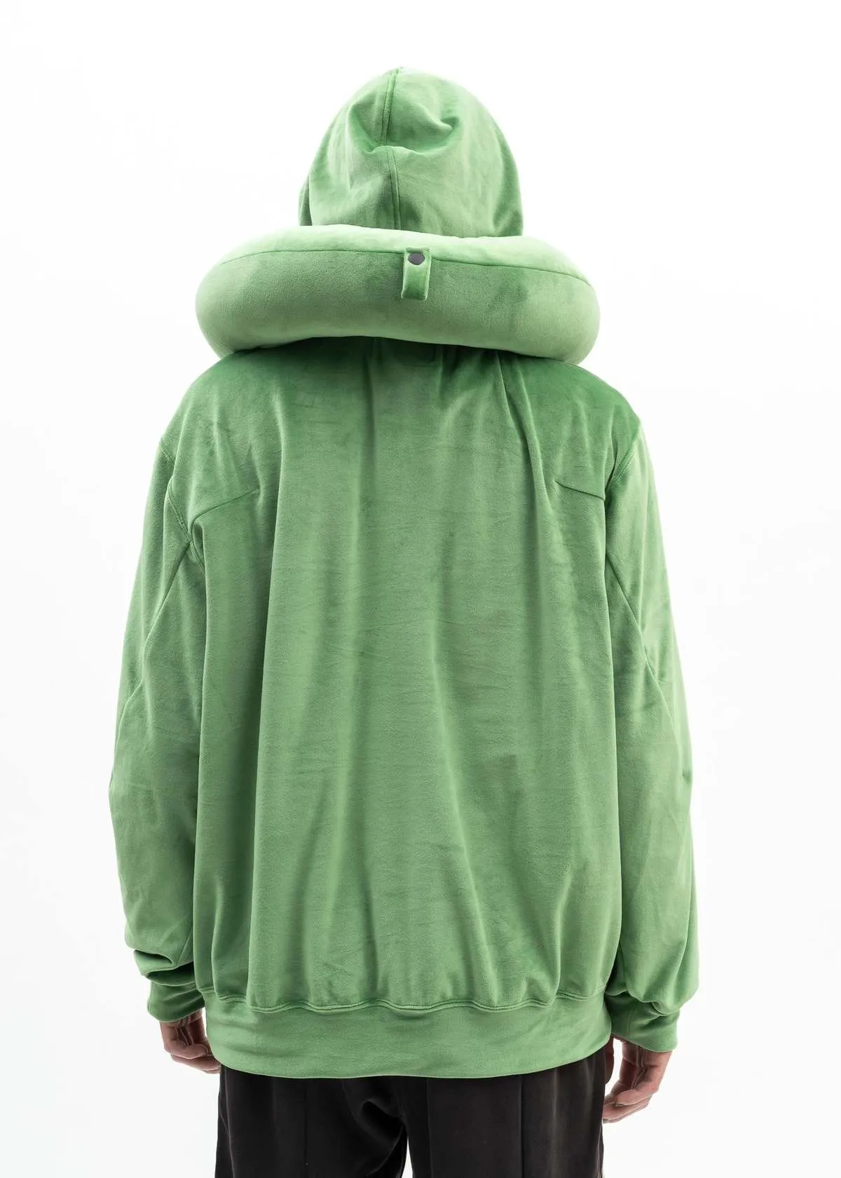 NECK PILLOW HOODIE sweater - GREEN