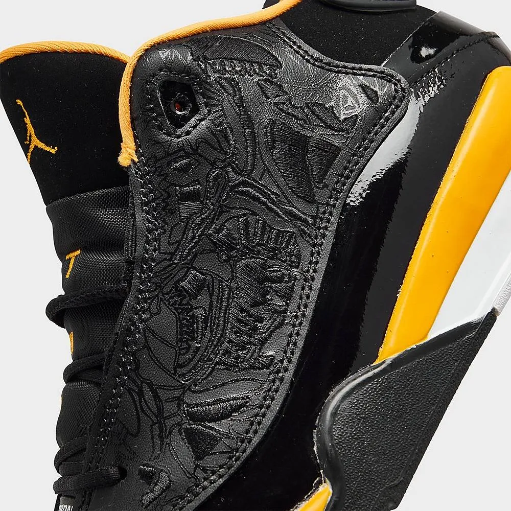 Nike Kid's Jordan Dub Zero Shoes - Black / Taxi Yellow / White / Icy Blue