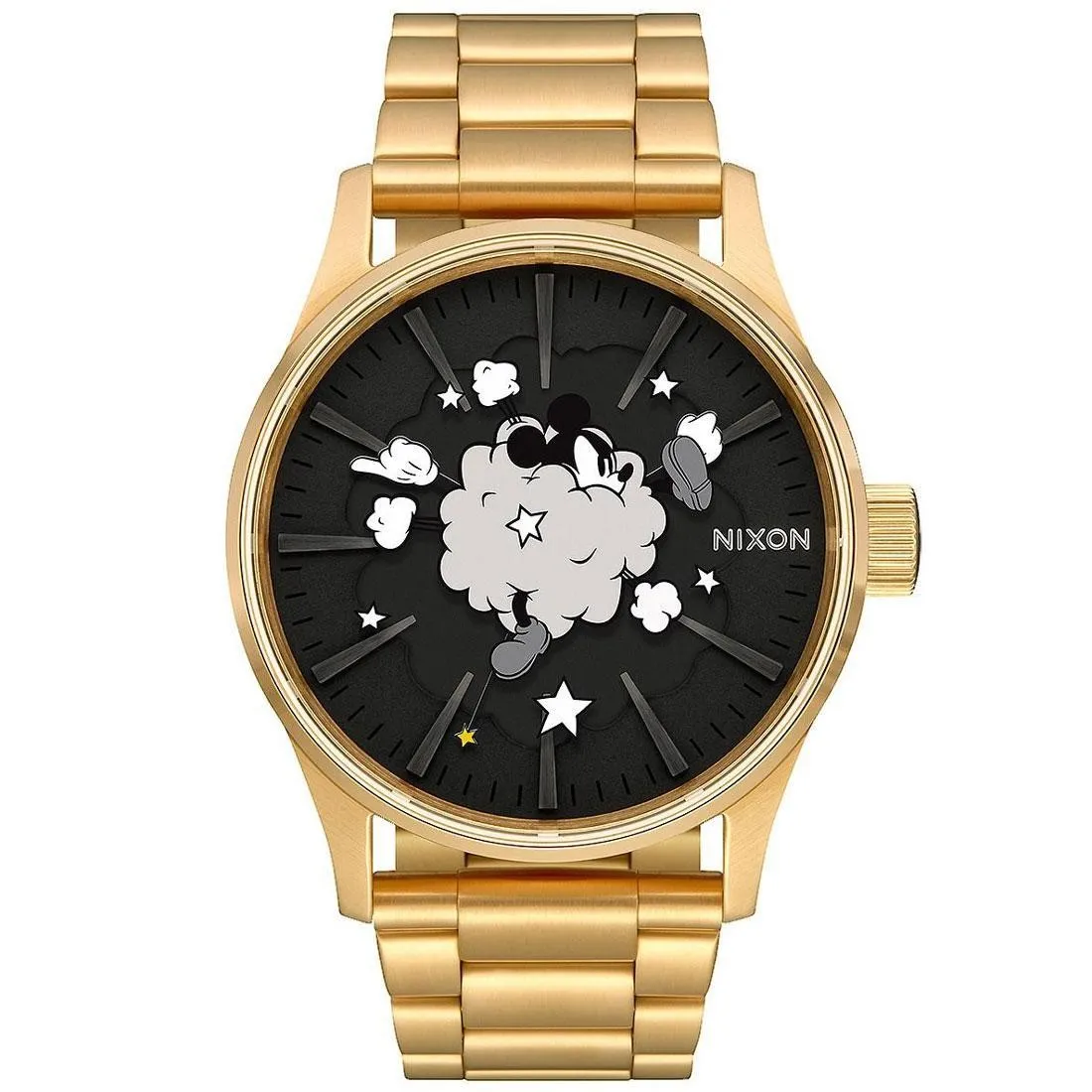 Nixon x Disney Sentry SS Gold Watch - Mickey Fight (gold / black / cloud)