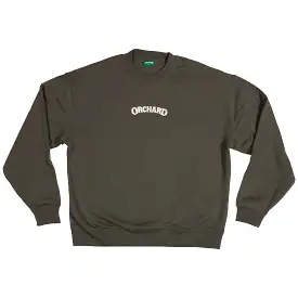 Orchard Text Emb Crewneck Sweatshirt Cypress/Cream