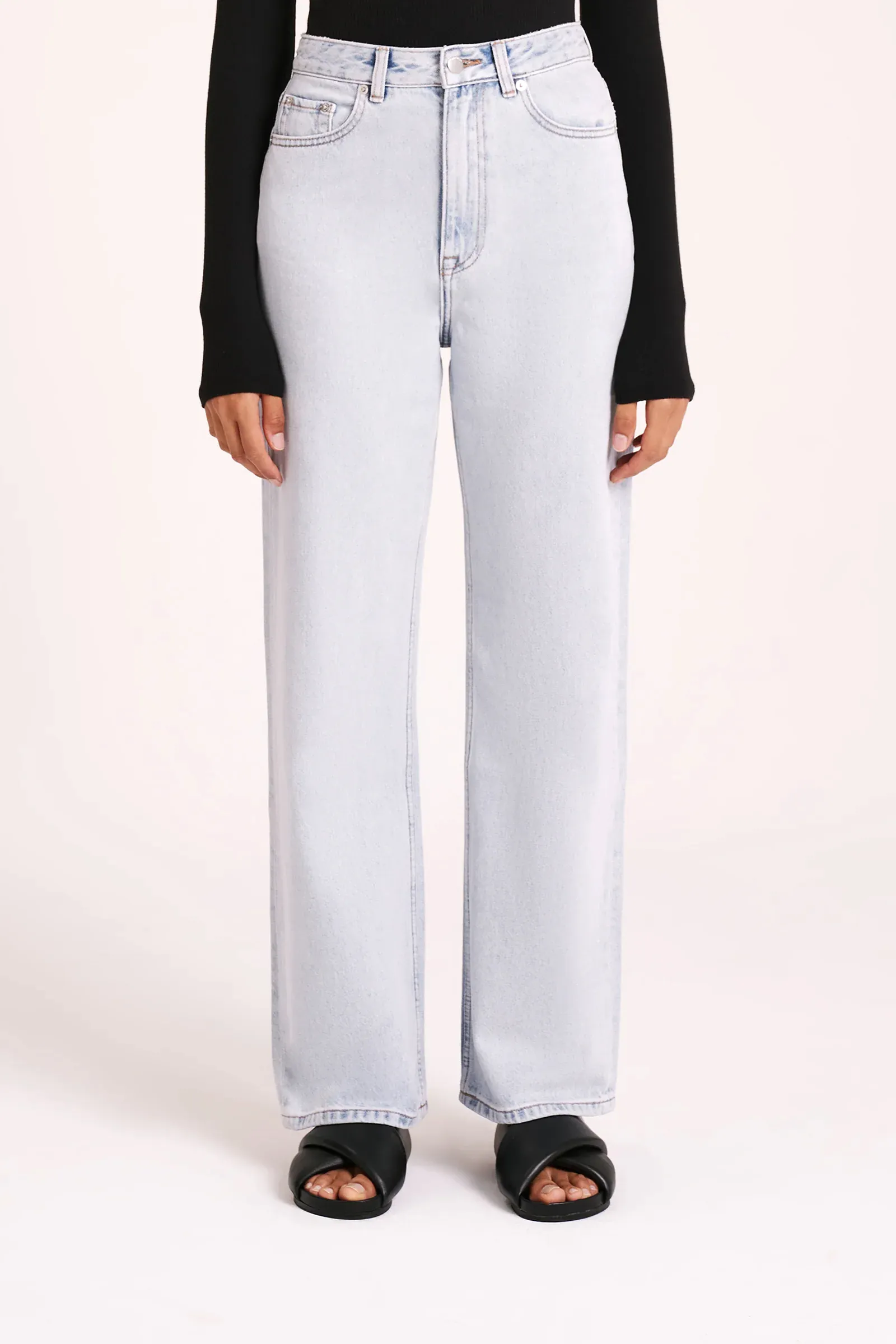 Organic Relaxed Leg Jean - Clear Blue