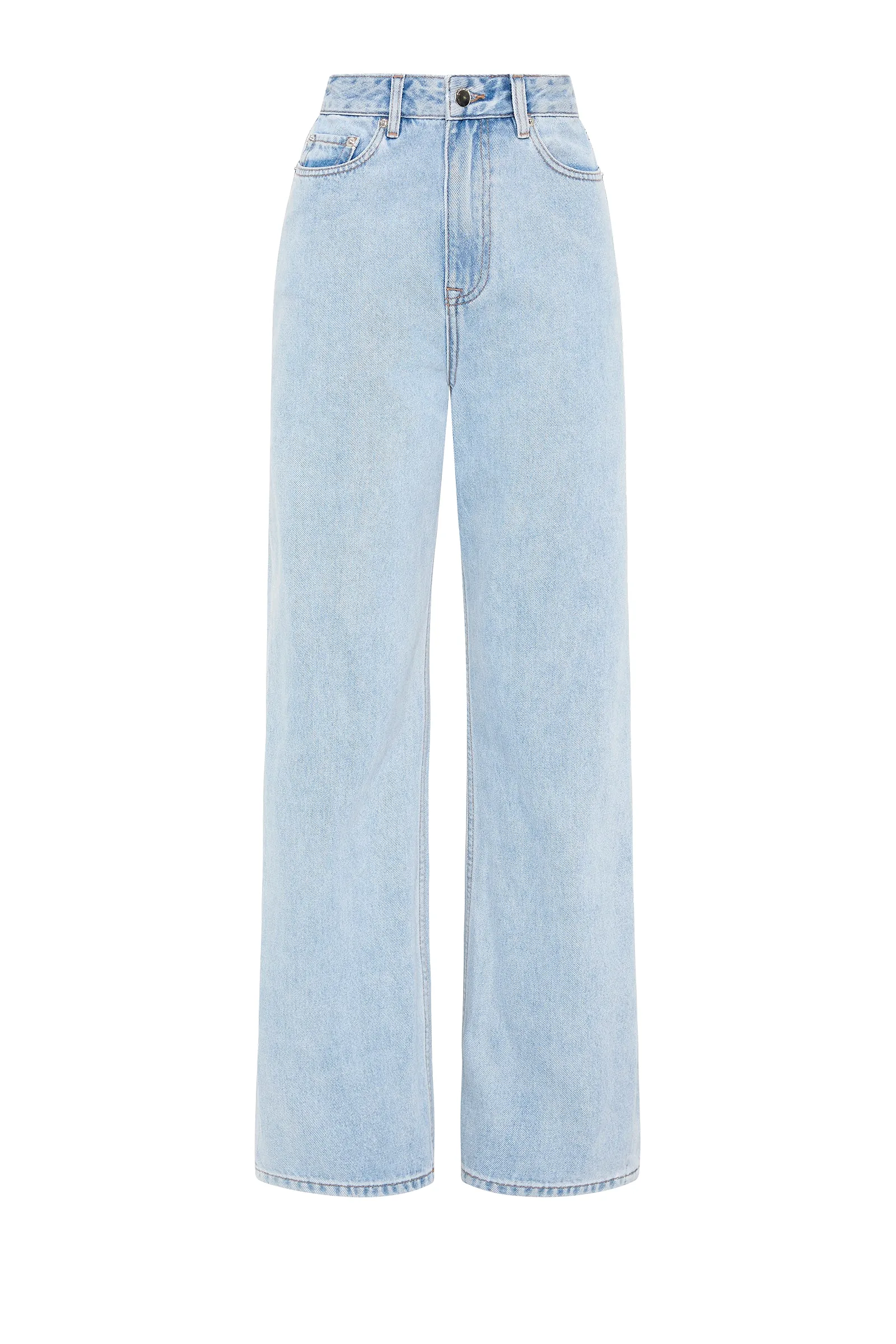 Organic Relaxed Leg Jean - Clear Blue