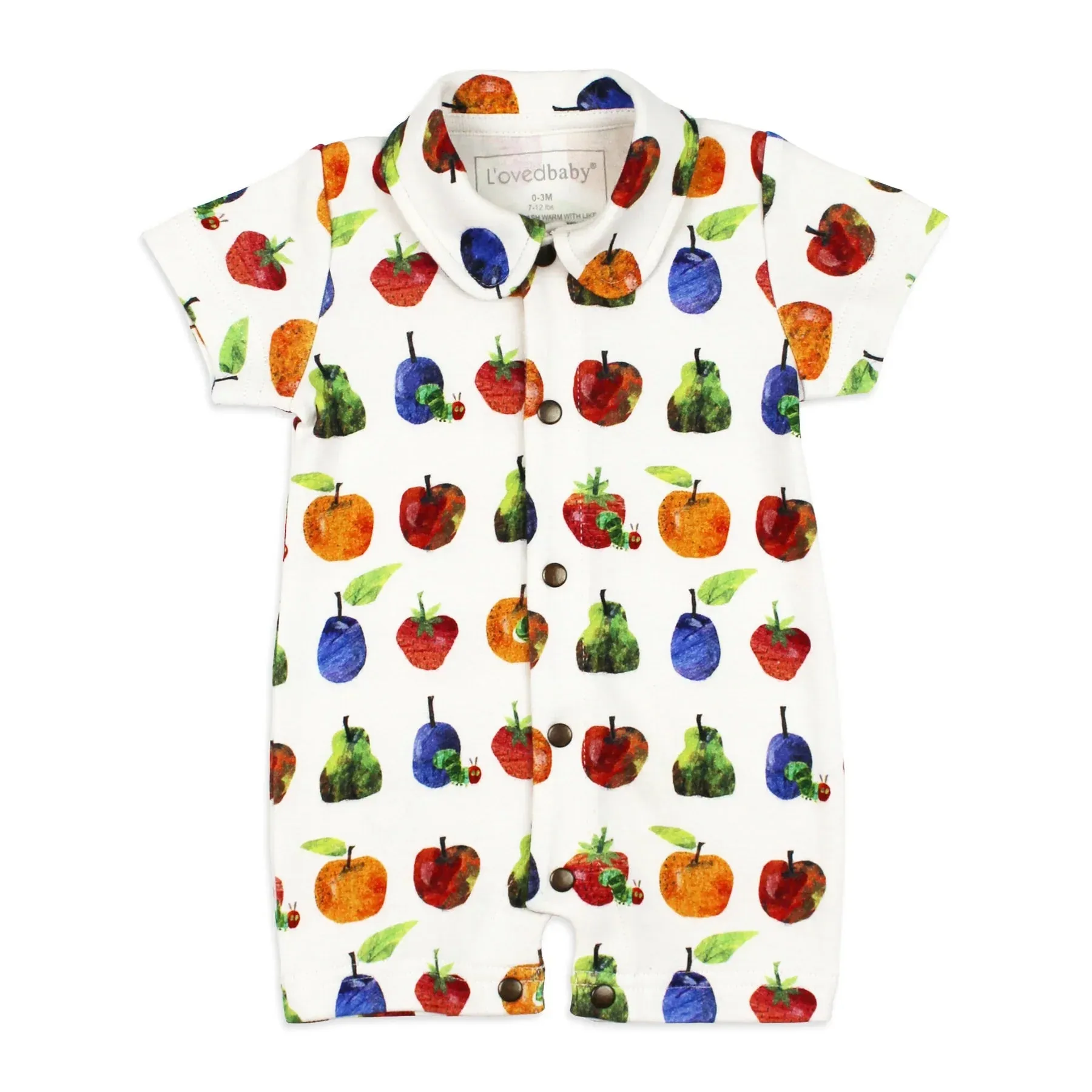 Organic Short Sleeved Romper, Fruit