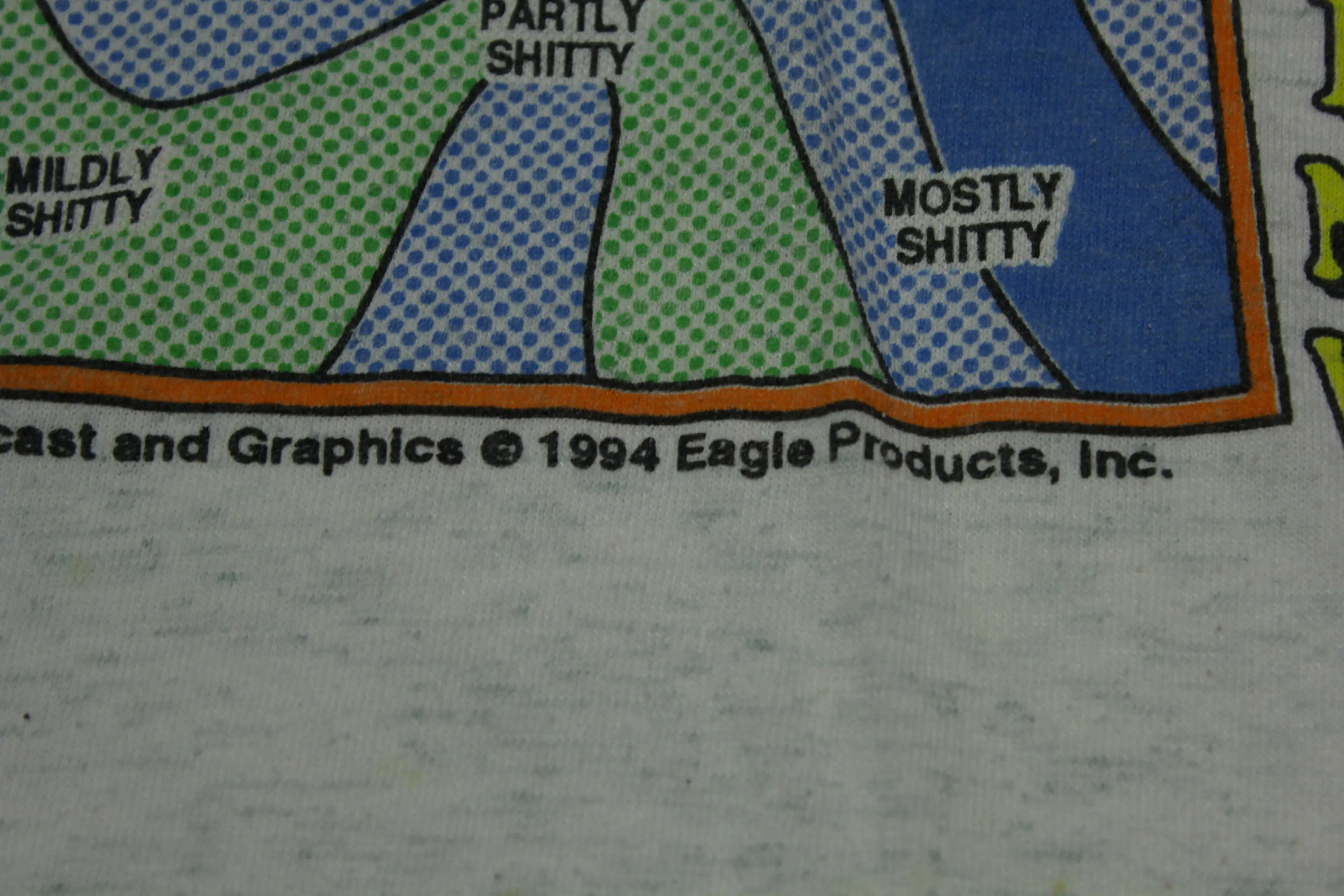 Pacific Northwest Weather Map 1994 Vintage 90's Eagle USA Tourist T-Shirt