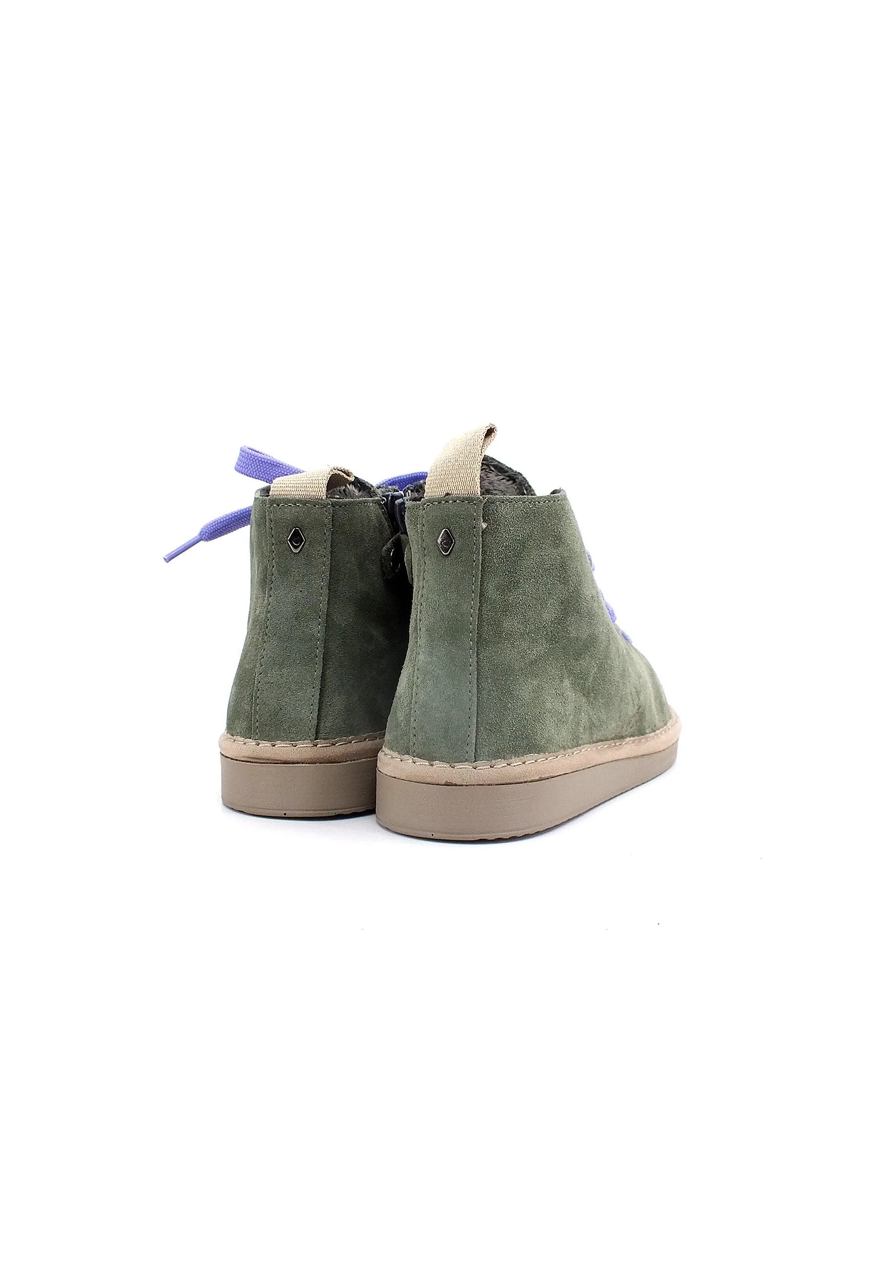 PAN CHIC Ankle Boot Sneaker Pelo Bimbo Military Green Urban Violet P01B1400200006