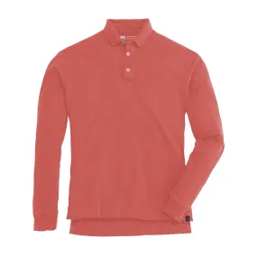 Perry Long Sleeve Polo - Red