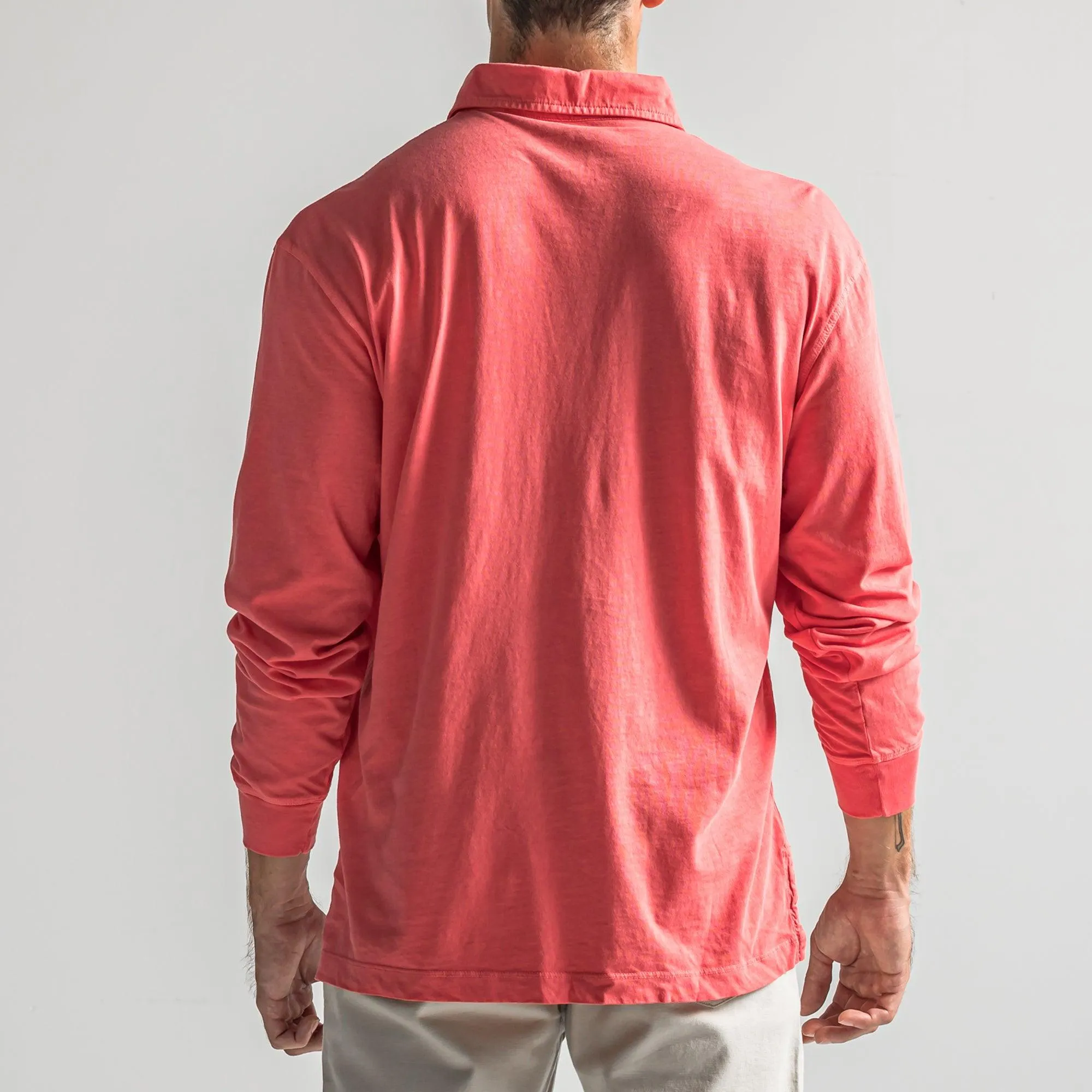 Perry Long Sleeve Polo - Red