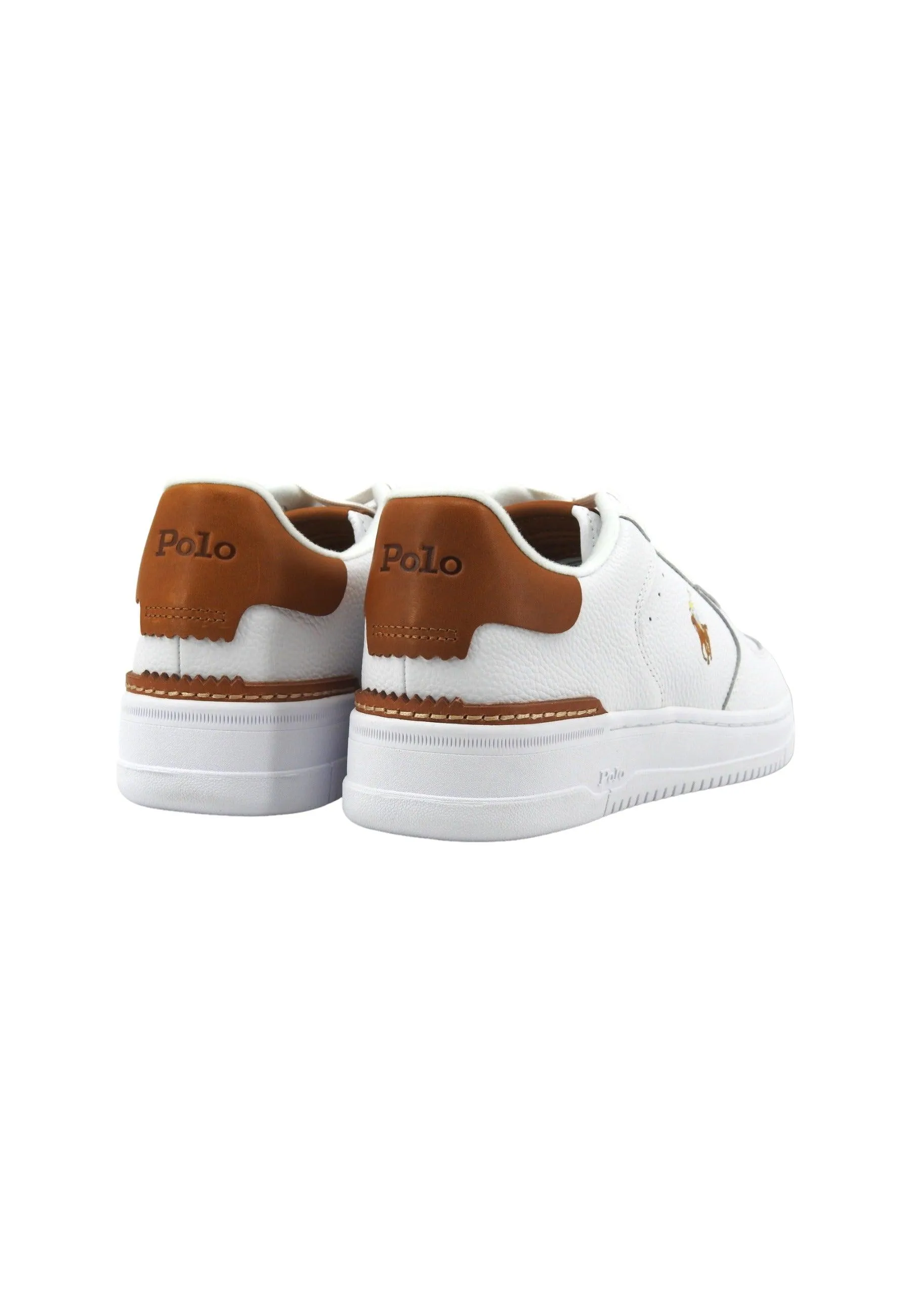 POLO RALPH LAUREN Sneaker Basket Ox Donna White Tan 809923071002D