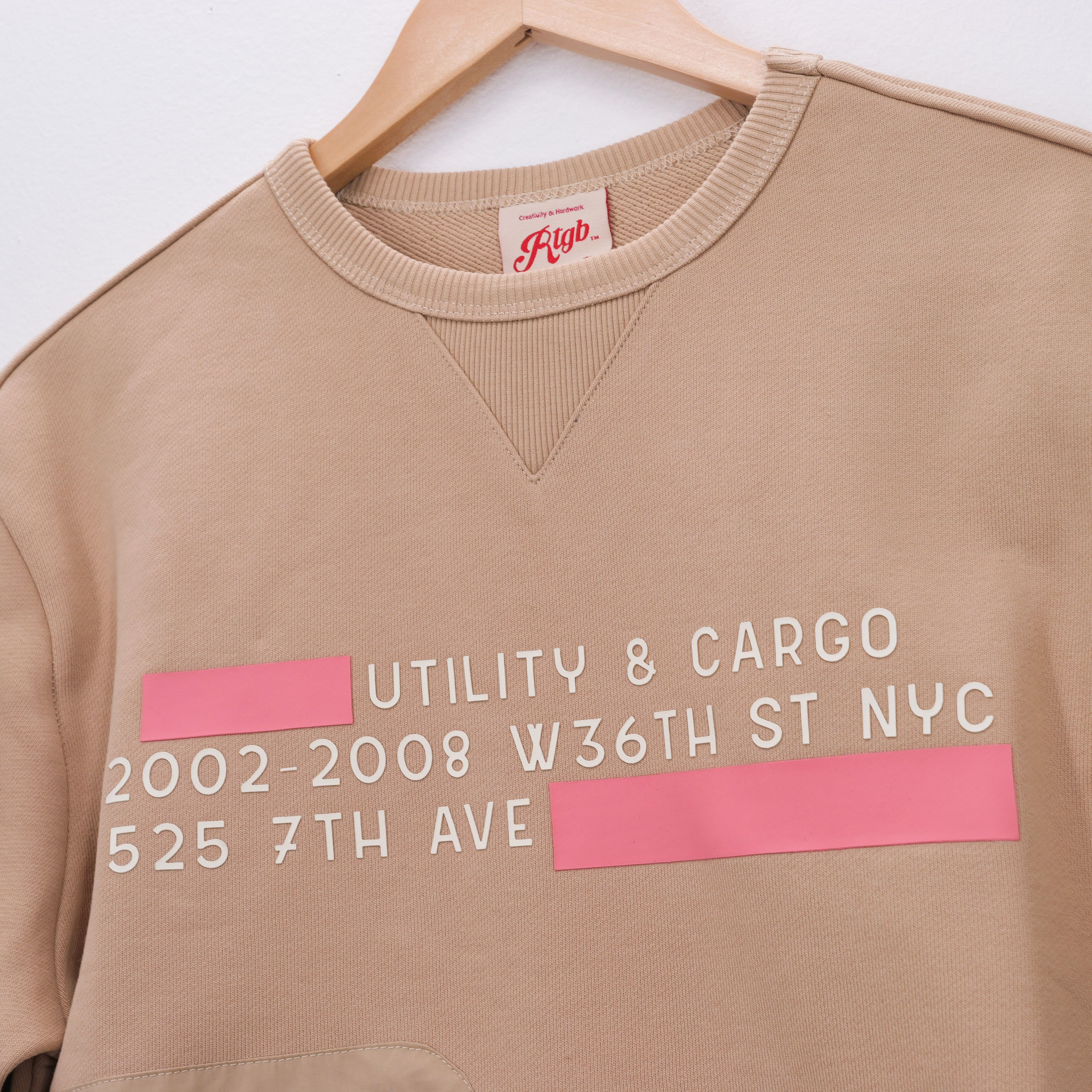 POUCH POCKET CREWNECK SESAME