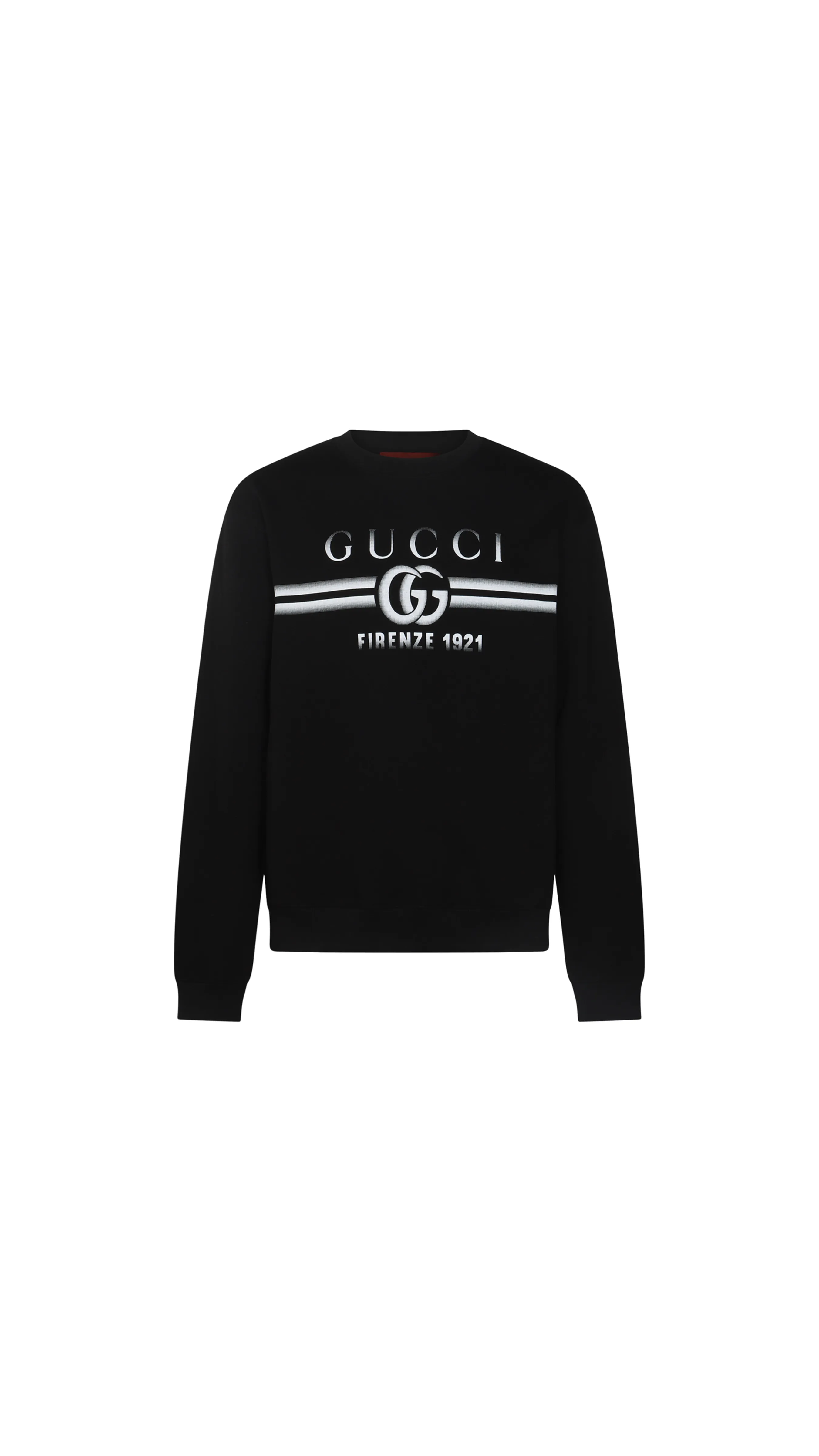 Printed Crewneck Sweatshirt - Black