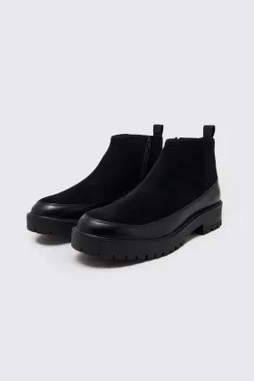 Pull Tab Zip Boot