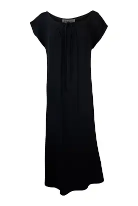 QUORUM Vintage Black Short Sleeved Maxi Dress (UK 12)