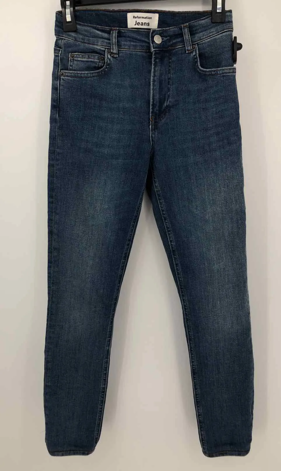 REFORMATION Blue Denim Mid Rise - Skinny Size 24 (XS) Jeans