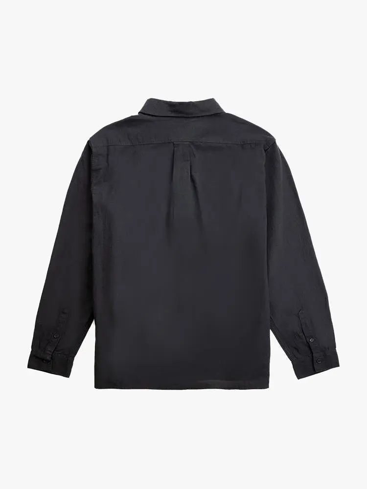 Rhythm Classic Linen Long Sleeve Shirt - Vintage Black