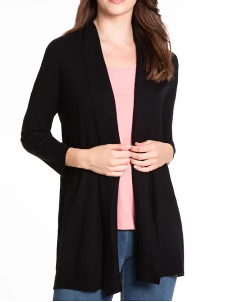 Rib Collar Swing Jacket