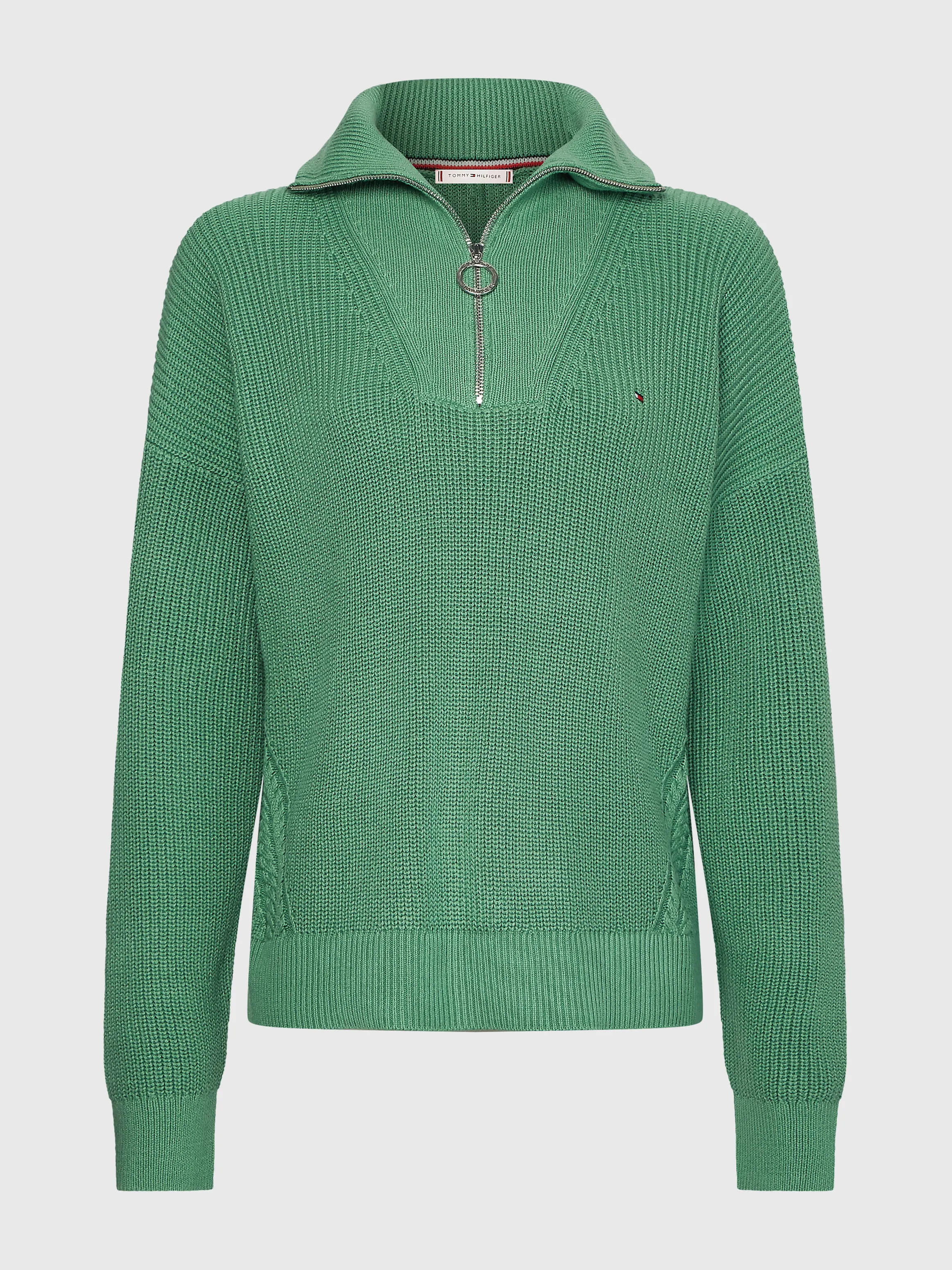 Rib Knit Half-Zip Relaxed Jumper | Sweatshirts & Hoodies | Tommy Hilfiger