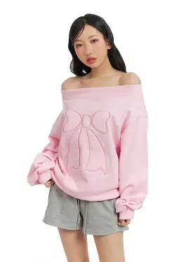 Ribbon Crewneck Sweatshirt CM420