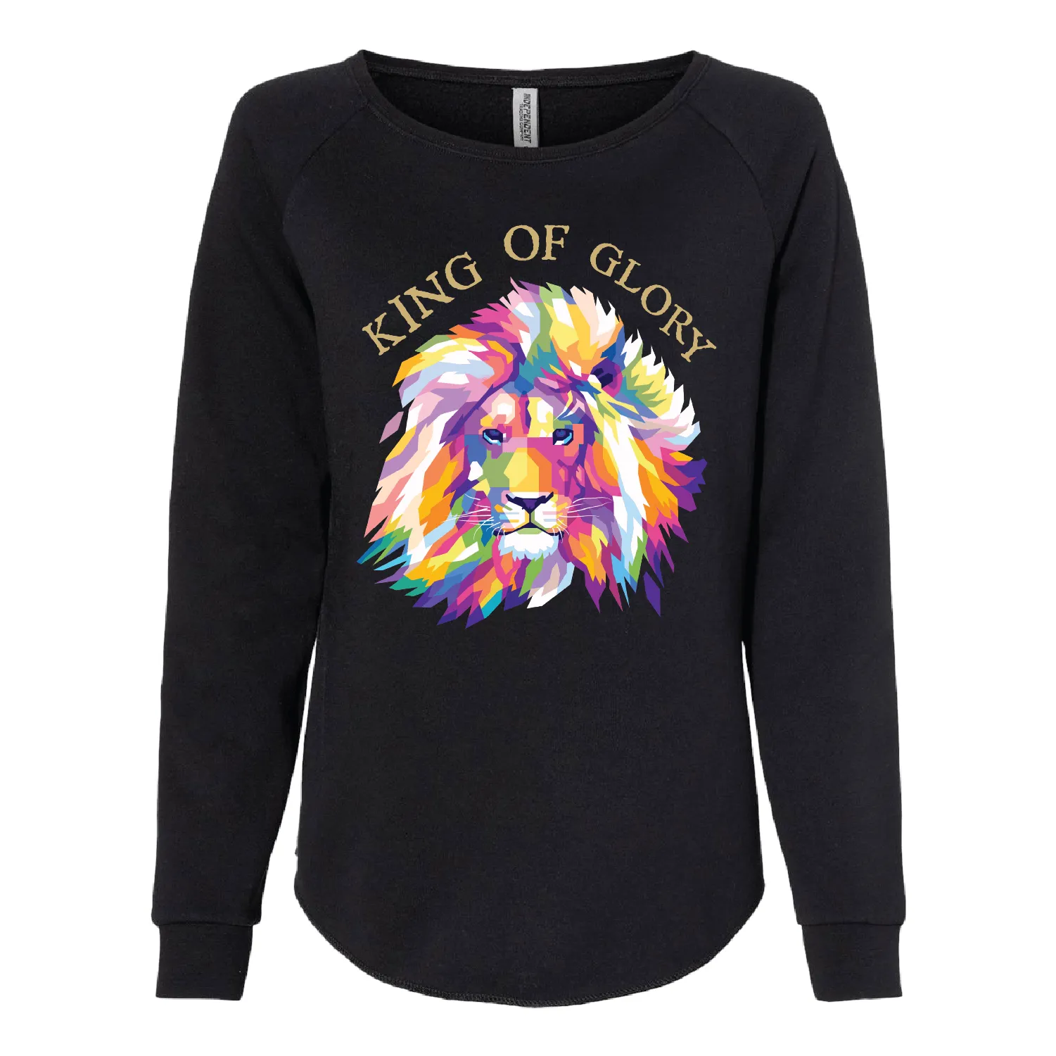 Scriptique Art King of Glory Women's Wave Wash Crewneck Sweatshirt