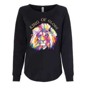 Scriptique Art King of Glory Women's Wave Wash Crewneck Sweatshirt