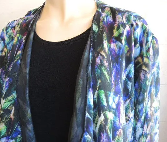 Shelz Drape Front Chiffon Jacket