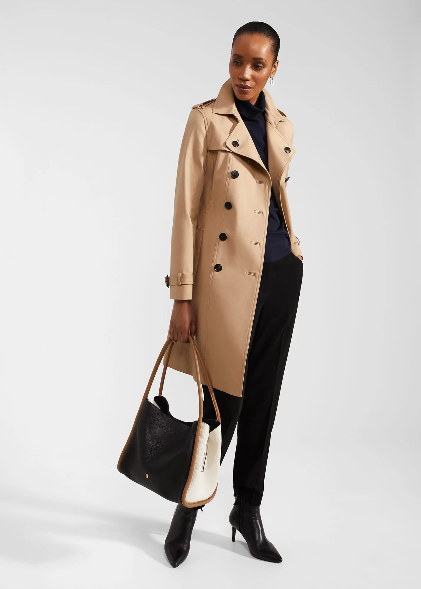 Skylar Shower Resistant Trench Coat 