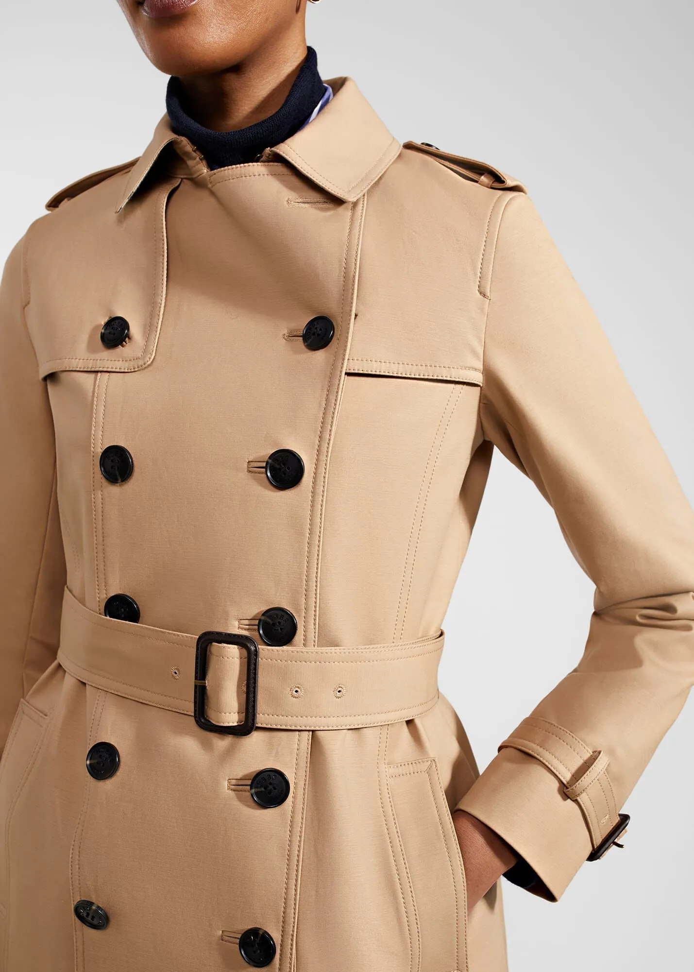 Skylar Shower Resistant Trench Coat 