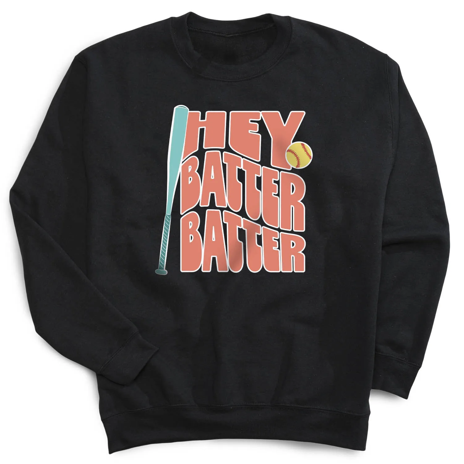 Softball Crewneck Sweatshirt - Hey Batter Batter 