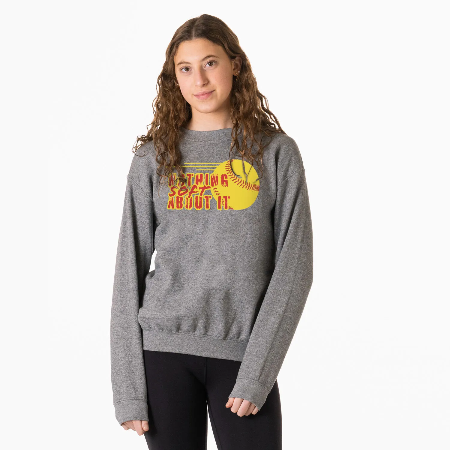 Softball Crewneck Sweatshirt - Nothing Soft About It 