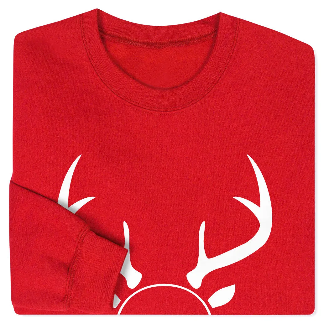 Softball Crewneck Sweatshirt - softball reindeer 