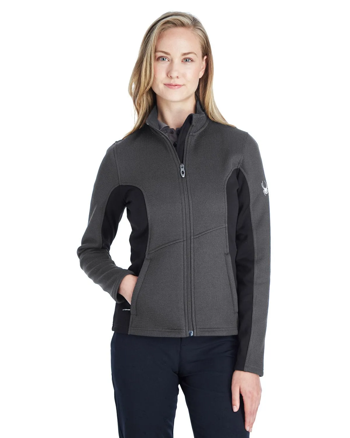 Spyder Ladies Constant Full Zip Sweater Fleece Polar/ Blk/ Wht 187335 [Mulhern + Kulp]