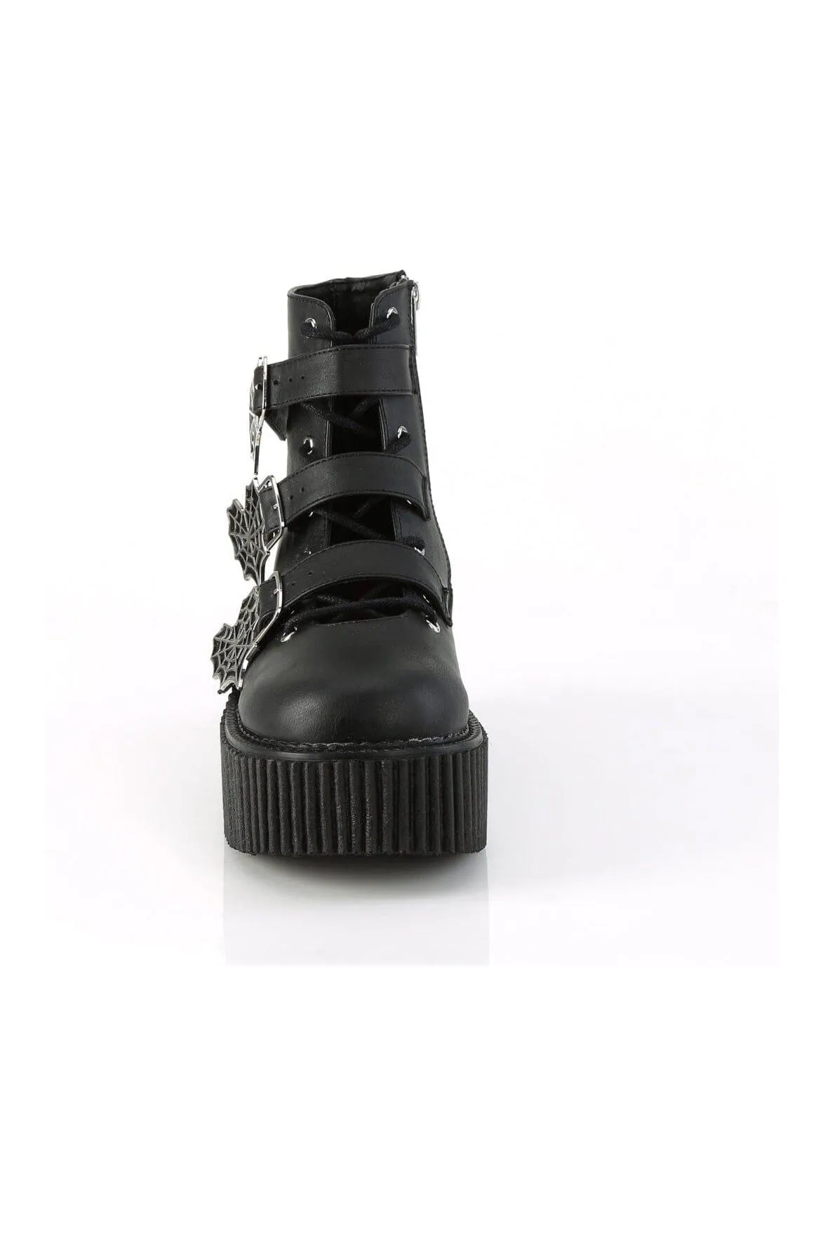 SS-CREEPER-260 Black Vegan Leather Creeper