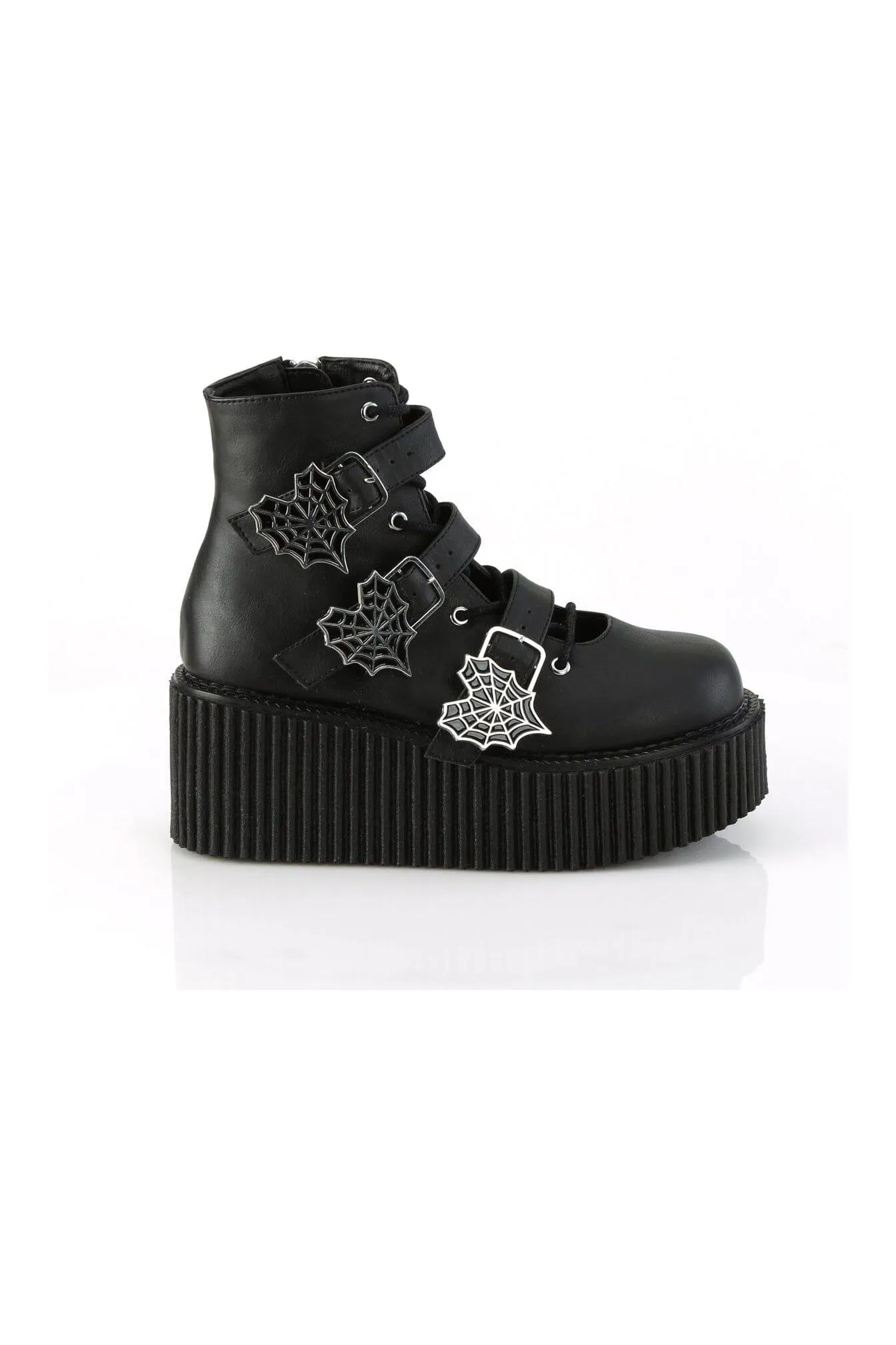 SS-CREEPER-260 Black Vegan Leather Creeper