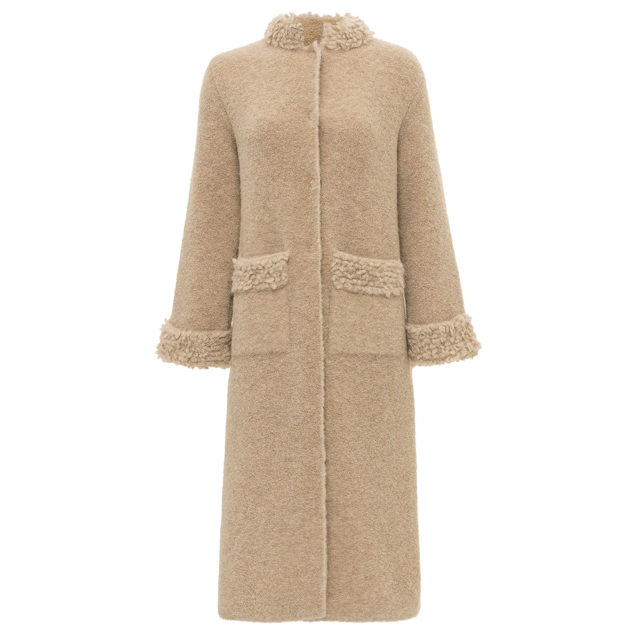 Stand Collar Long Coat