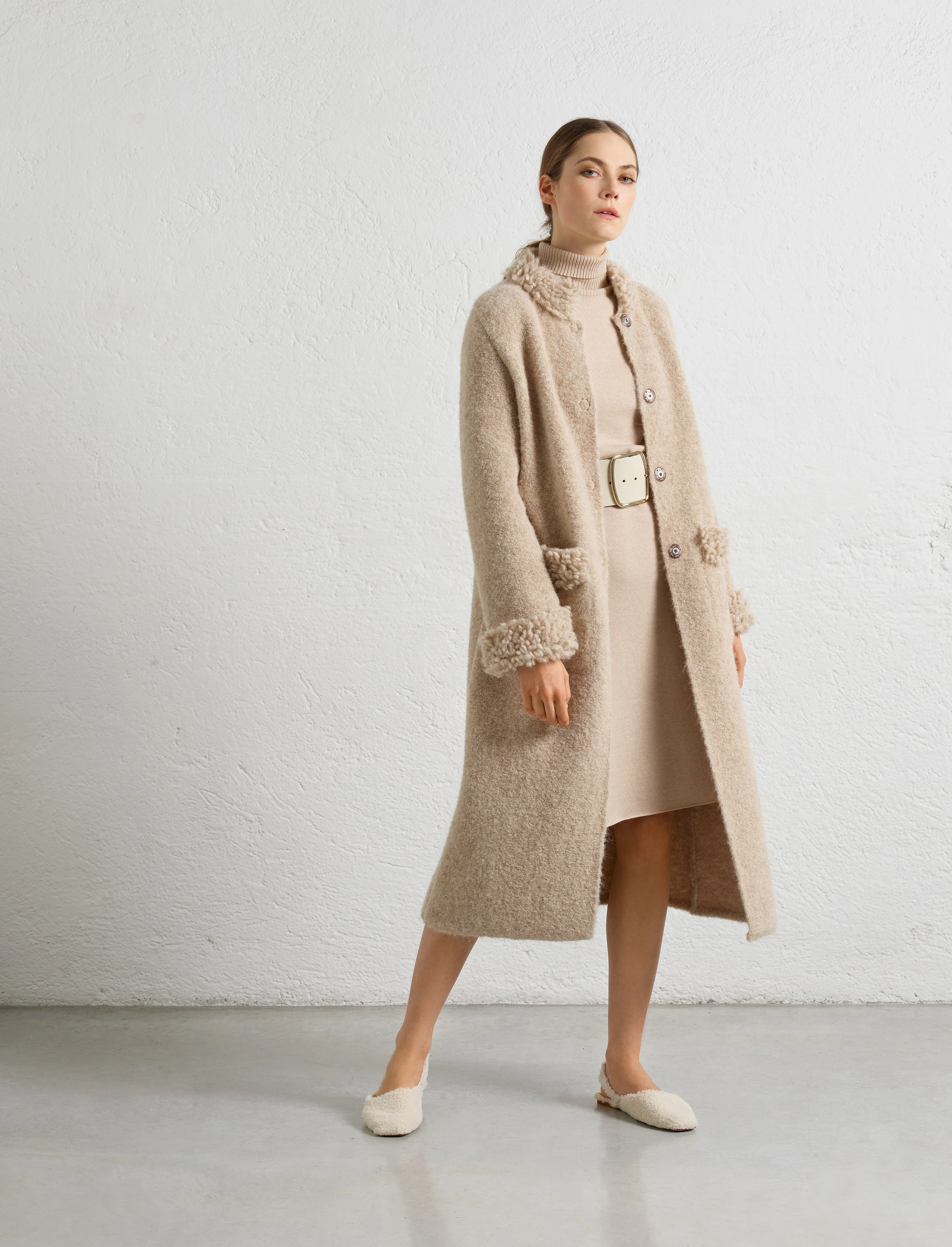 Stand Collar Long Coat