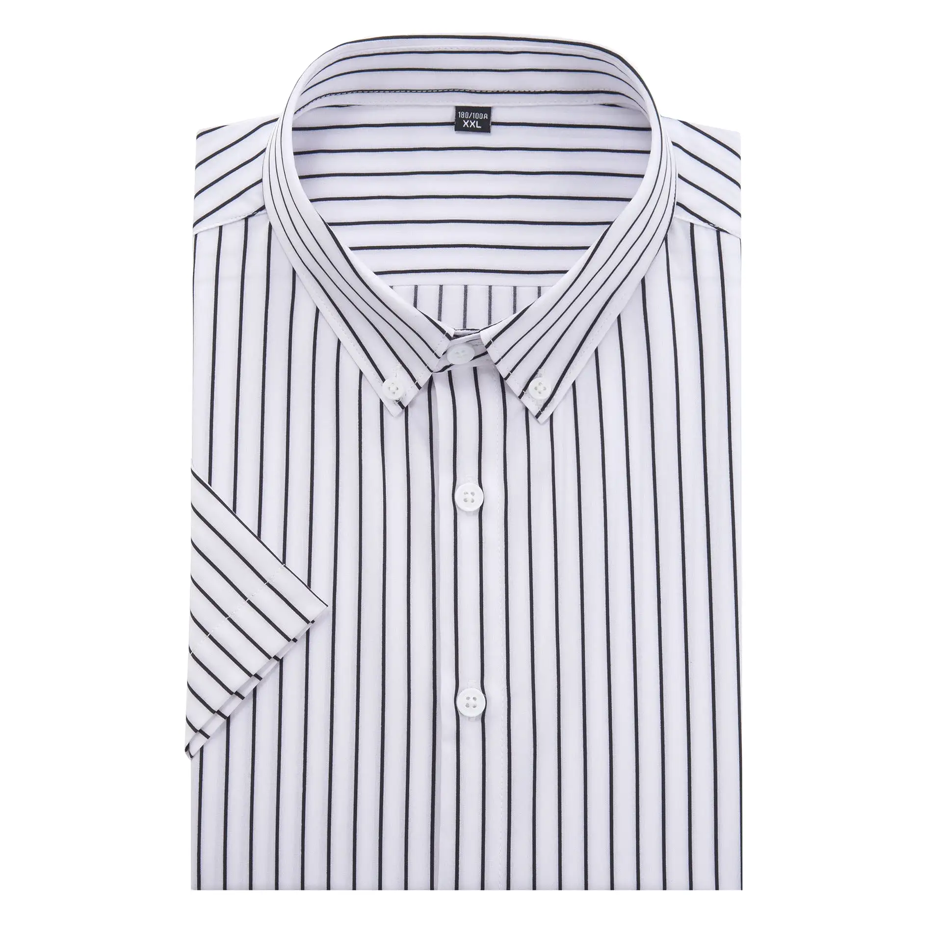 striped short-sleeved men's loose shirt