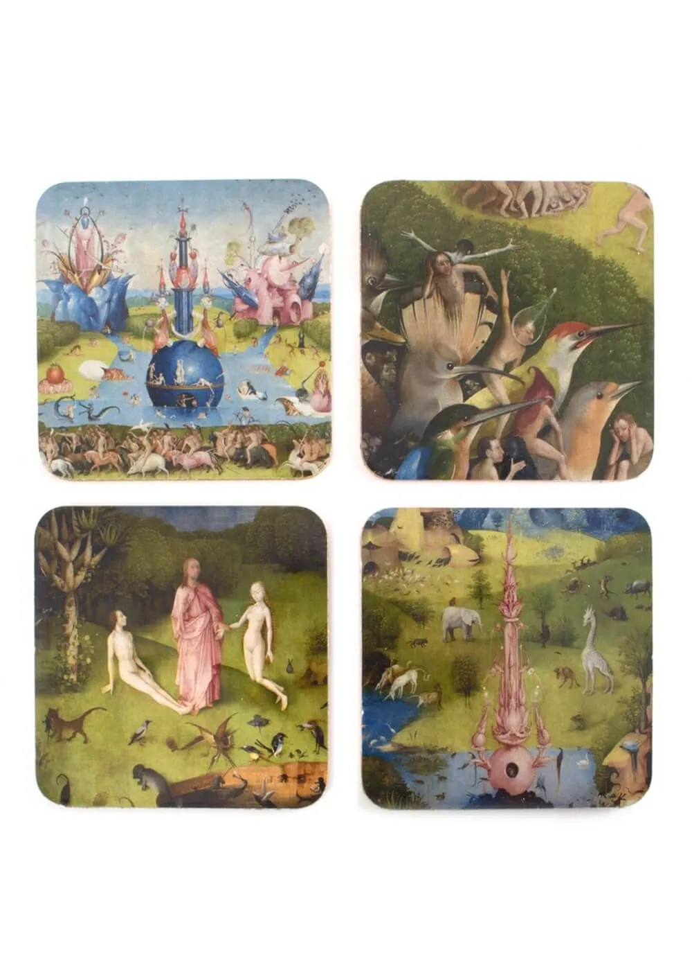 Succubus Art Garden Of Earthly Delights Bosch Set of 4 Coasters