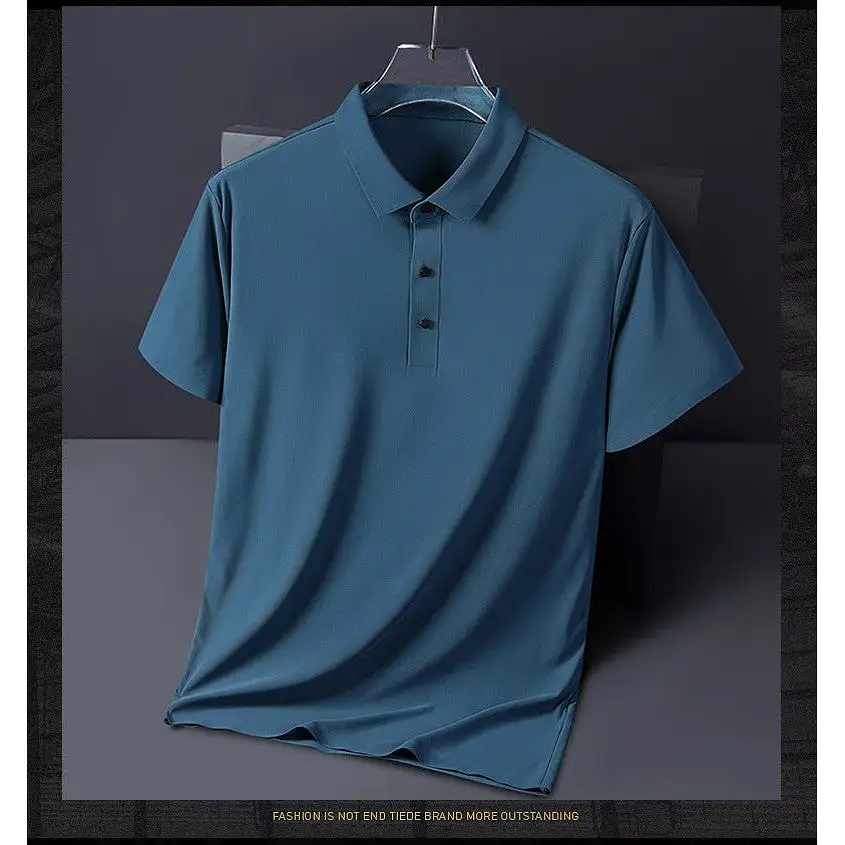 Summer thin breathable lapel short-sleeved T-shirt