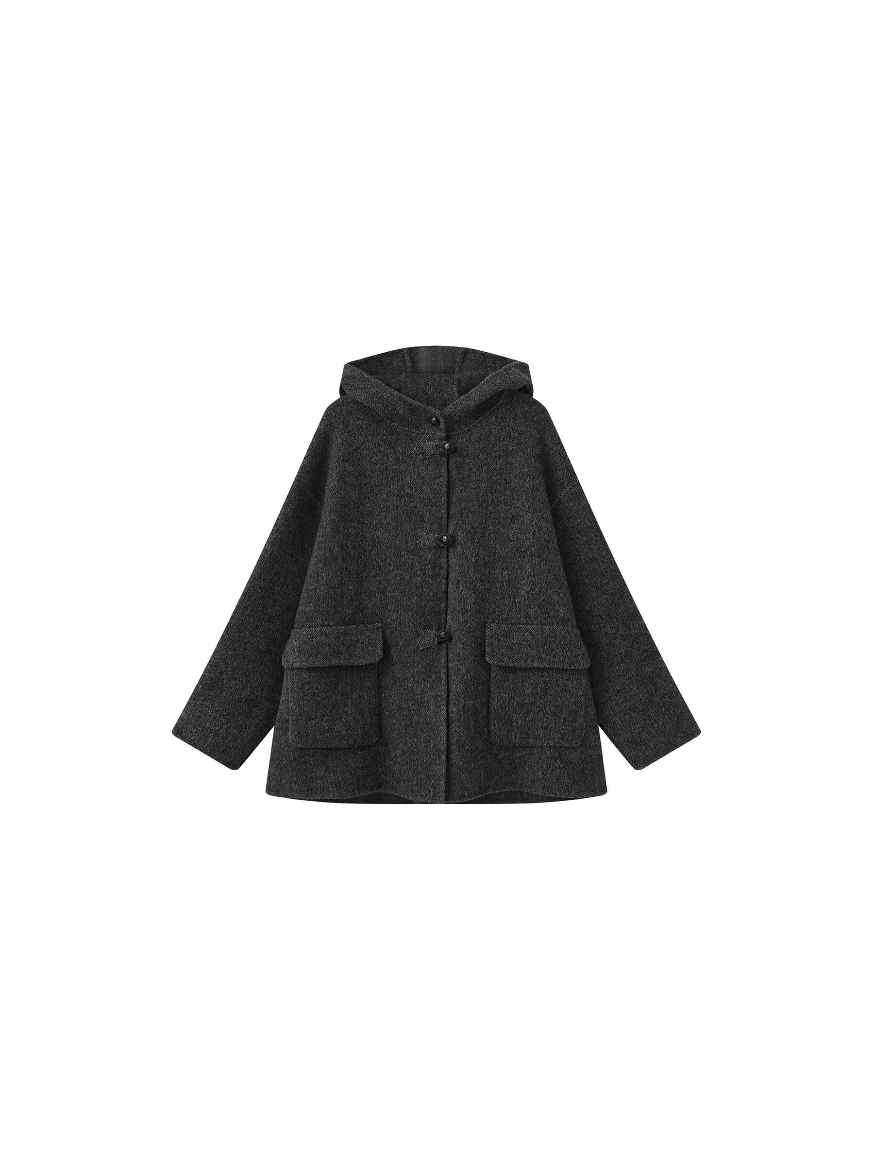 Tailored Coat with Sheep Wool Blend