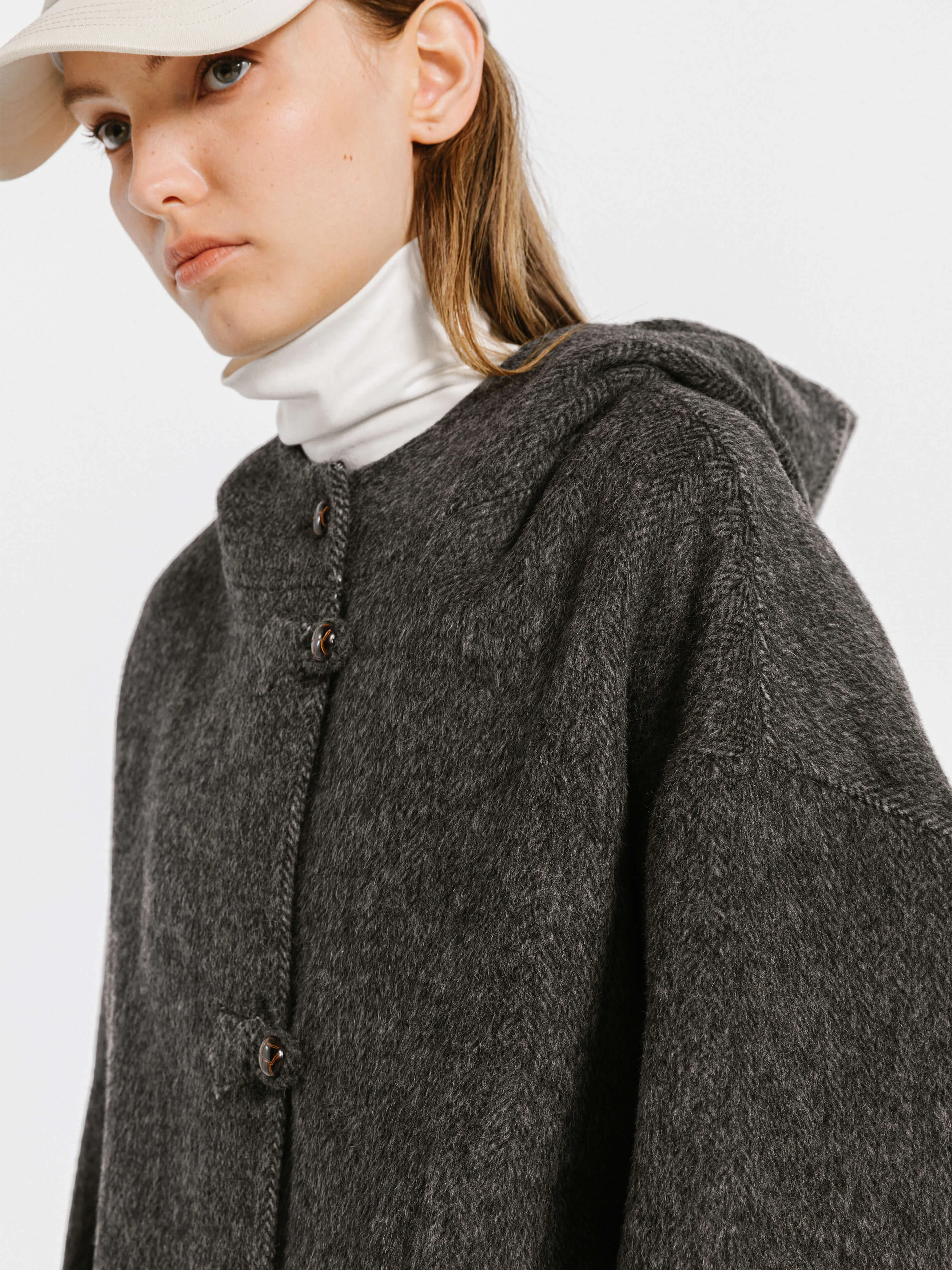 Tailored Coat with Sheep Wool Blend